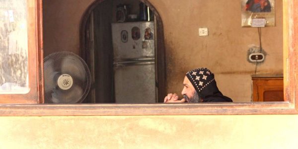 Coptic monk in the Monastery of the Syrians; by Aleksandra Pawlikowska